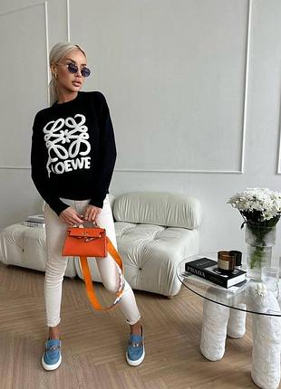 Кофта свитер loewe с вышивкой 6