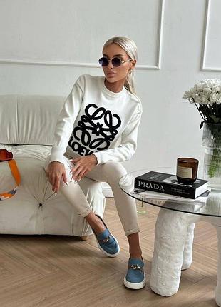 Кофта свитер loewe с вышивкой 4