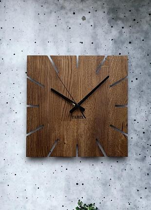 Годинник настінний дерев'яний 40 см square