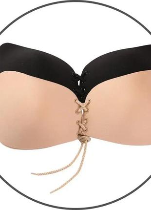 Силиконовый бюстгальтер невидимка fly bra invisible bra флай бра черный