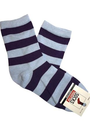 Смугасті шкарпетки socks 41/45 фіолетовий-блакитний