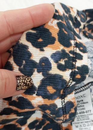 Набор для девочки на 5 лет: леопардовый реглан + велюровые шорты3 фото