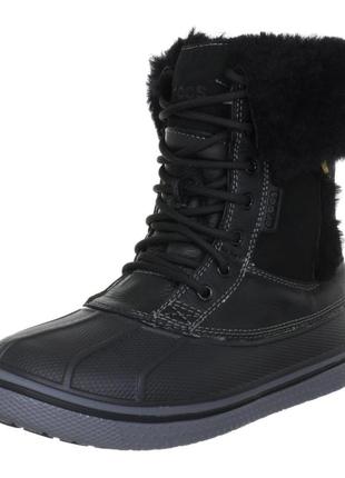 Crocs allcast luxe duck boot. підійдуть і для підлітка. крокси з натуральним хутром.6 фото