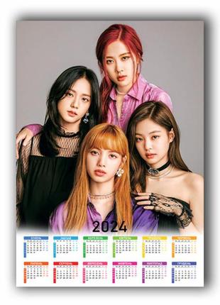 Календарь настенный блэкпинк blackpink 42х29 см (data_0036)