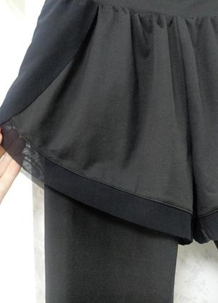 Жіночі штани-легінси з високою талією на еластичній резинці lenta 2 в 1 із прикріпленими шортами5 фото