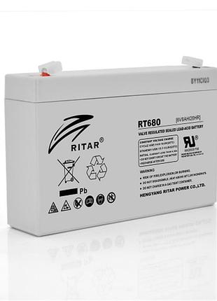 Аккумуляторная батарея детского электромобиля ritar 6v 8ah 20hr rt680/08213 agm