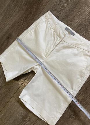 34рр s прямые стретч белые брючные шорты с карманами4 фото