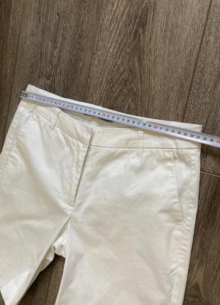 34рр s прямые стретч белые брючные шорты с карманами5 фото