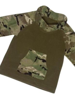 Курточка свитшот детская флисовая камуфляж 116-122 см2 фото