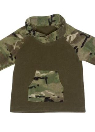 Курточка свитшот детская флисовая камуфляж 116-122 см1 фото