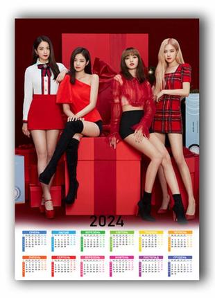 Календарь настенный блэкпинк blackpink 42х29 см (data_0035)