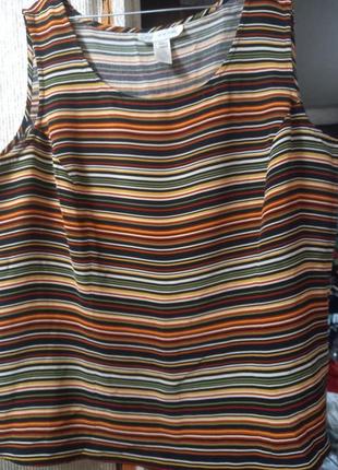 Топ, блуза нптурадьный шелк размер наш 54-56