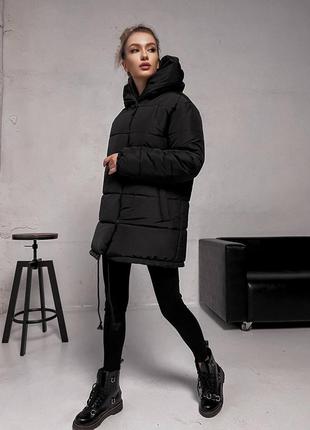 Теплый зимний пуховик зефирка на молнии кнопках куртка удлиненная плащевка на силиконе с подкладкой6 фото