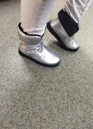 Серые зимние ботинки а-ля снегосушения1 фото