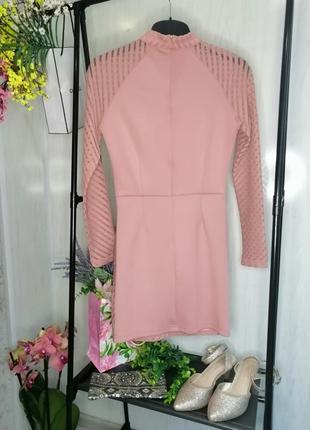 Сукня нова сток пудра рожева пляття нарядне бандажне бандажна7 фото