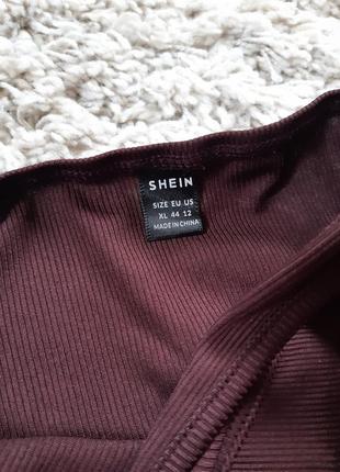 Стильное платье в рубчик с оригинальным декольте, shein,  p. xl4 фото