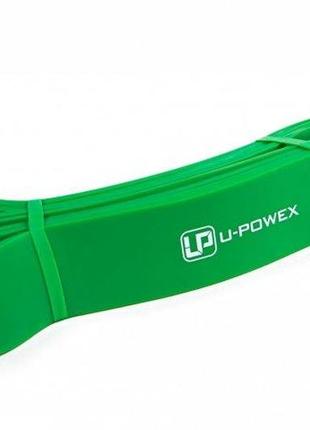 Резиновая петля для фитнеса u-powex 44 мм, 24-76 кг, зеленая2 фото