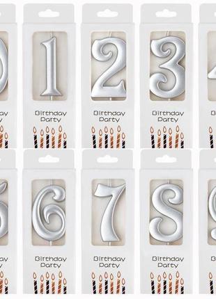 Свічка - цифра 7 срібло