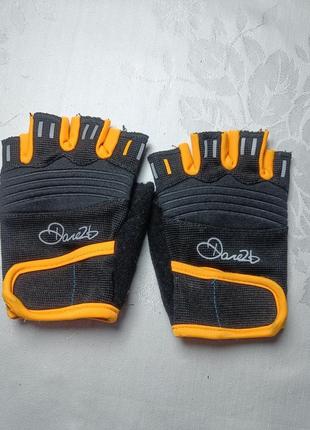 Перчатки вело "gel sshock" (без пальцев, гелевые) на 6-7 лет. вело перчатки