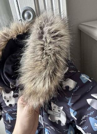 Зимовий брендовий напівкомбінезон+куртка6 фото