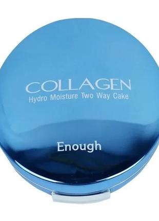 Зволожувальна колагенова пудра для обличчя enough collagen hydro moisture two way cake...