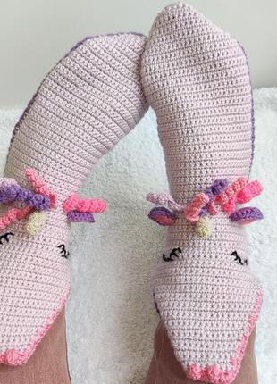 Смішні жіночі шкарпетки одноріжки, теплі шкарпетки єдинороги