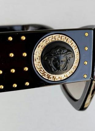 Versace очки женские солнцезащитные темно коричневые8 фото