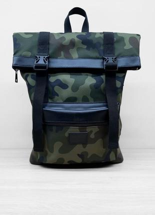 Рюкзак для ноутбука. стильный городской рюкзак rolltop морро камуфляж роллтоп