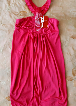 Стильное молодёжное розовое платье ostin, 44 размер