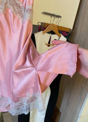 Пеньюар рожевий, пеньюар атлас, сукня-пеньюар3 фото