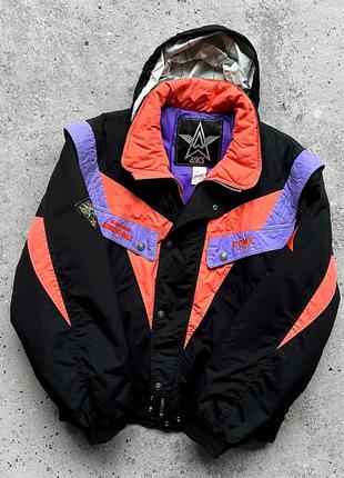 Asics vintage full zip ski jacket 90s вінтажна, лижна куртка