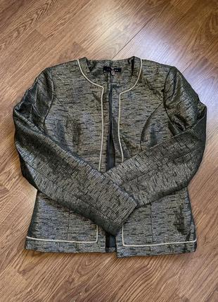 Вечерний жакет золотистый