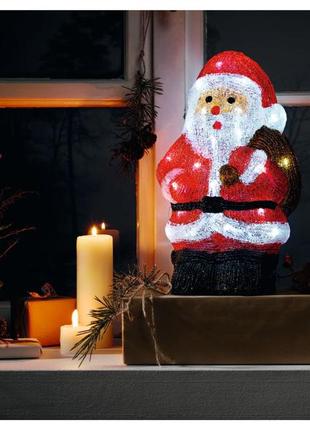 Светодиодная 3d рождественская фигура санта клаус новогодний декор livarno германия