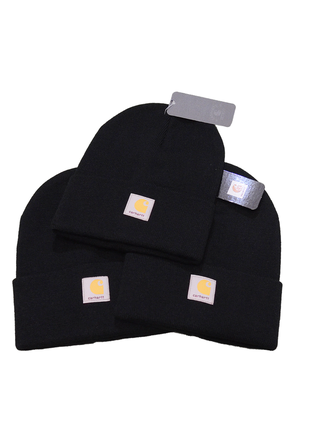 Carhartt шапка чорна з лого нова відмінна якість тренд wip чудовий подарунок унісекс1 фото
