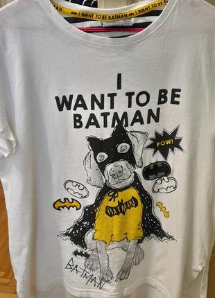 Футболка жіноча , primark -  love to lounge ,  batman  -   m2 фото