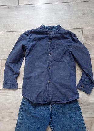 Сорочка з комірцем стійкою