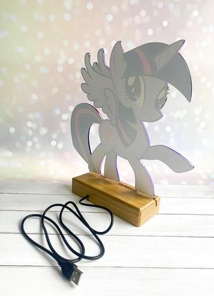 Ночник-игрушка "литл пони искорка" с дистанционным пультом управления