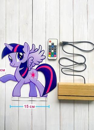 Ночник-игрушка "литл пони искорка" с дистанционным пультом управления