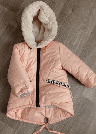 Зимова курточка для дівчинки 92 - 98 см