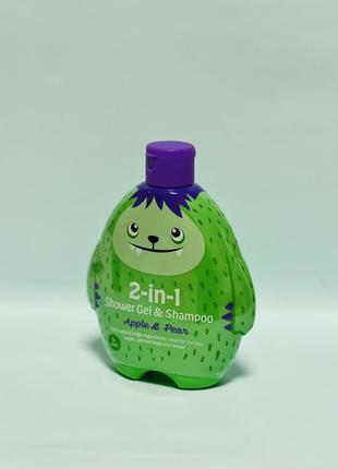 Шампунь- гель для миття волосся та тіла яблуко orchard 2 sn 1 shower gel & shampoo 300 мл.1 фото
