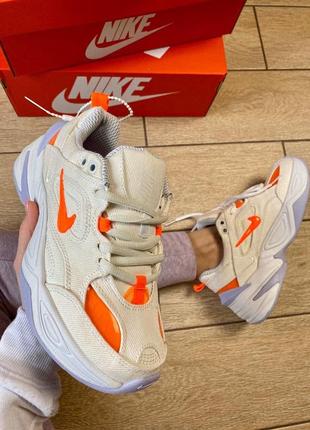 Жіночі шкіряні кросівки nike m2k tekno білий колір (весна-літо-осінь)😍2 фото