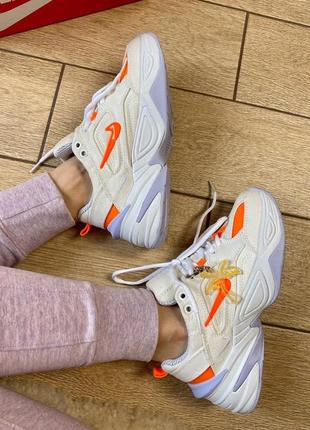 Жіночі шкіряні кросівки nike m2k tekno білий колір (весна-літо-осінь)😍6 фото