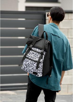 Мужской рюкзак sambag rolltop zard с принтом «graphity»3 фото