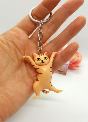 🐱🌸 милый брелок для ключей "рыжий полосатый котик" кошка котенок7 фото