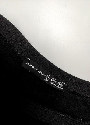 Футболка женская черная прямого кроя от бренда atmosphere 423 фото