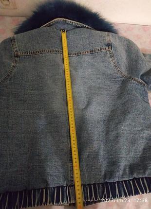 Джинсова куртка,зимова,джинсовка з хутром6 фото