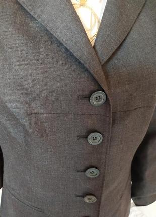 Итальянский тоненький пиджак из 100%чистой шерсти графит2 фото