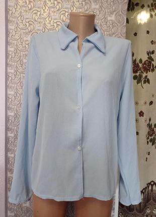 Блуза небесно-блакитного кольору від plt.1 фото