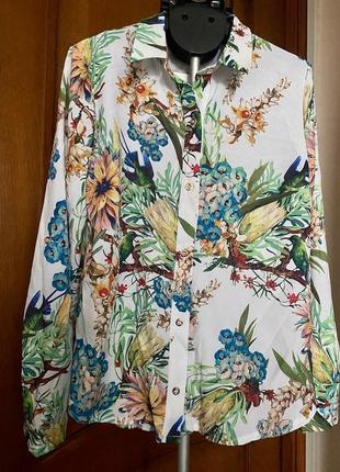 Нова стильна блуза в тропічний принт, дуже гарна!