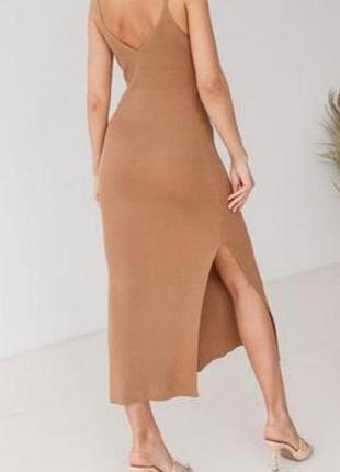 Daniele fiesoli италия белое вязаное миди платье с разрезами м-л.